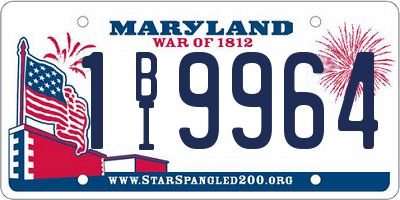 MD license plate 1BI9964