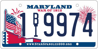 MD license plate 1BI9974