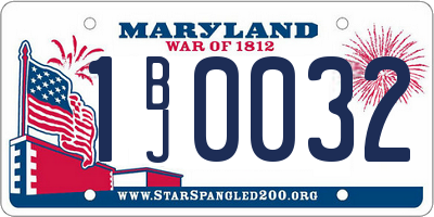 MD license plate 1BJ0032
