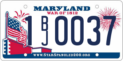 MD license plate 1BJ0037
