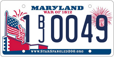 MD license plate 1BJ0049