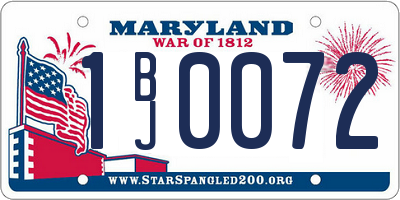 MD license plate 1BJ0072