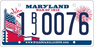 MD license plate 1BJ0076