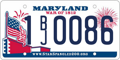 MD license plate 1BJ0086