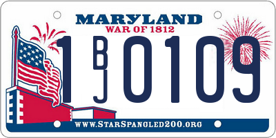 MD license plate 1BJ0109
