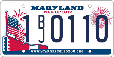 MD license plate 1BJ0110