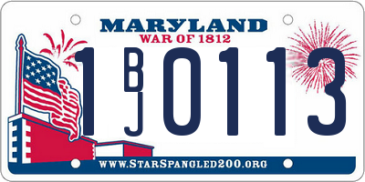 MD license plate 1BJ0113