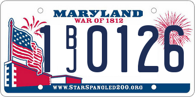 MD license plate 1BJ0126