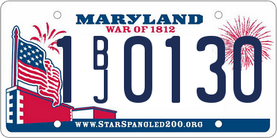 MD license plate 1BJ0130