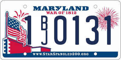 MD license plate 1BJ0131