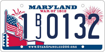 MD license plate 1BJ0132