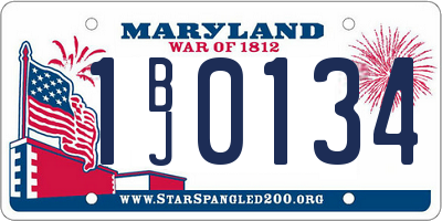 MD license plate 1BJ0134
