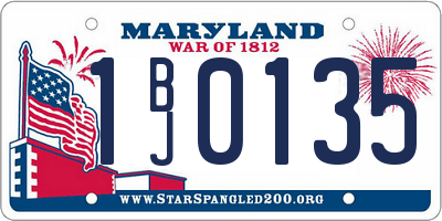 MD license plate 1BJ0135