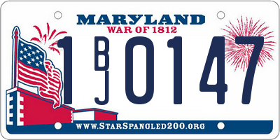 MD license plate 1BJ0147
