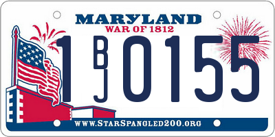 MD license plate 1BJ0155