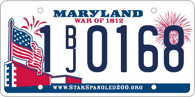 MD license plate 1BJ0168