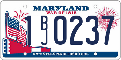 MD license plate 1BJ0237