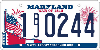 MD license plate 1BJ0244