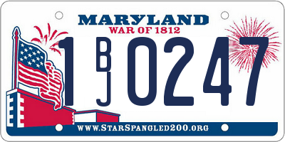 MD license plate 1BJ0247