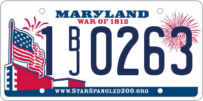 MD license plate 1BJ0263