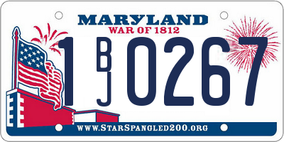 MD license plate 1BJ0267