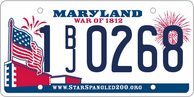 MD license plate 1BJ0268