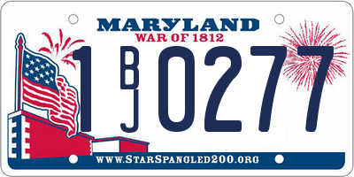 MD license plate 1BJ0277