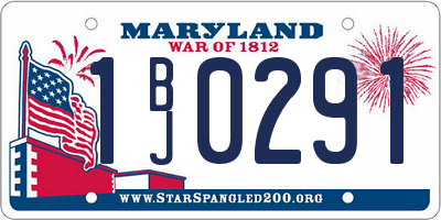 MD license plate 1BJ0291