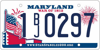 MD license plate 1BJ0297