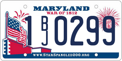 MD license plate 1BJ0299