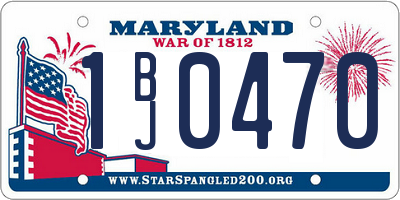 MD license plate 1BJ0470
