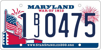 MD license plate 1BJ0475