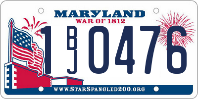 MD license plate 1BJ0476