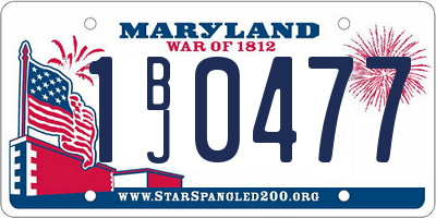 MD license plate 1BJ0477