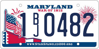MD license plate 1BJ0482