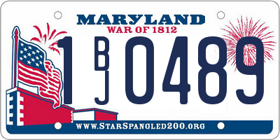 MD license plate 1BJ0489