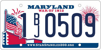 MD license plate 1BJ0509