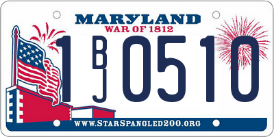 MD license plate 1BJ0510