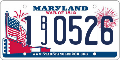 MD license plate 1BJ0526