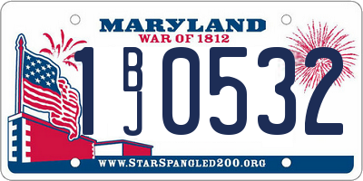 MD license plate 1BJ0532