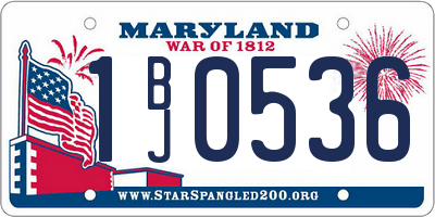 MD license plate 1BJ0536