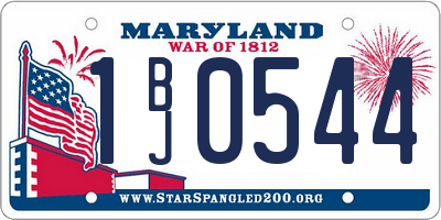 MD license plate 1BJ0544