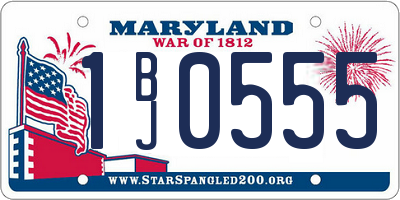 MD license plate 1BJ0555