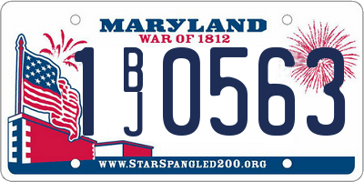 MD license plate 1BJ0563