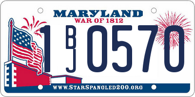 MD license plate 1BJ0570
