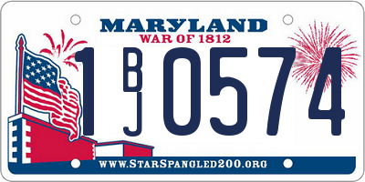 MD license plate 1BJ0574