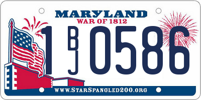 MD license plate 1BJ0586