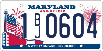 MD license plate 1BJ0604