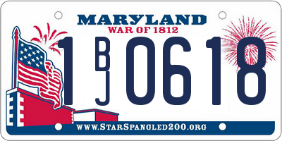 MD license plate 1BJ0618