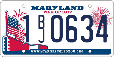 MD license plate 1BJ0634